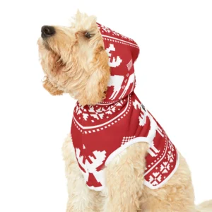 personalized christmas pet hoodie: festive plaid, holiday snowflake