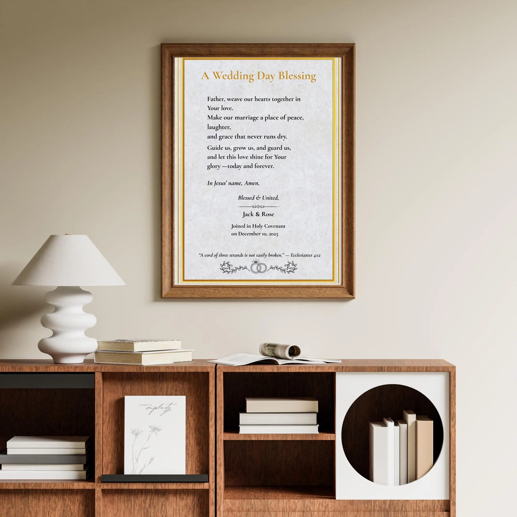 personalized wedding blessing print • christian couple photo (digital download) personalized wedding blessing print • christian couple photo (digital download)