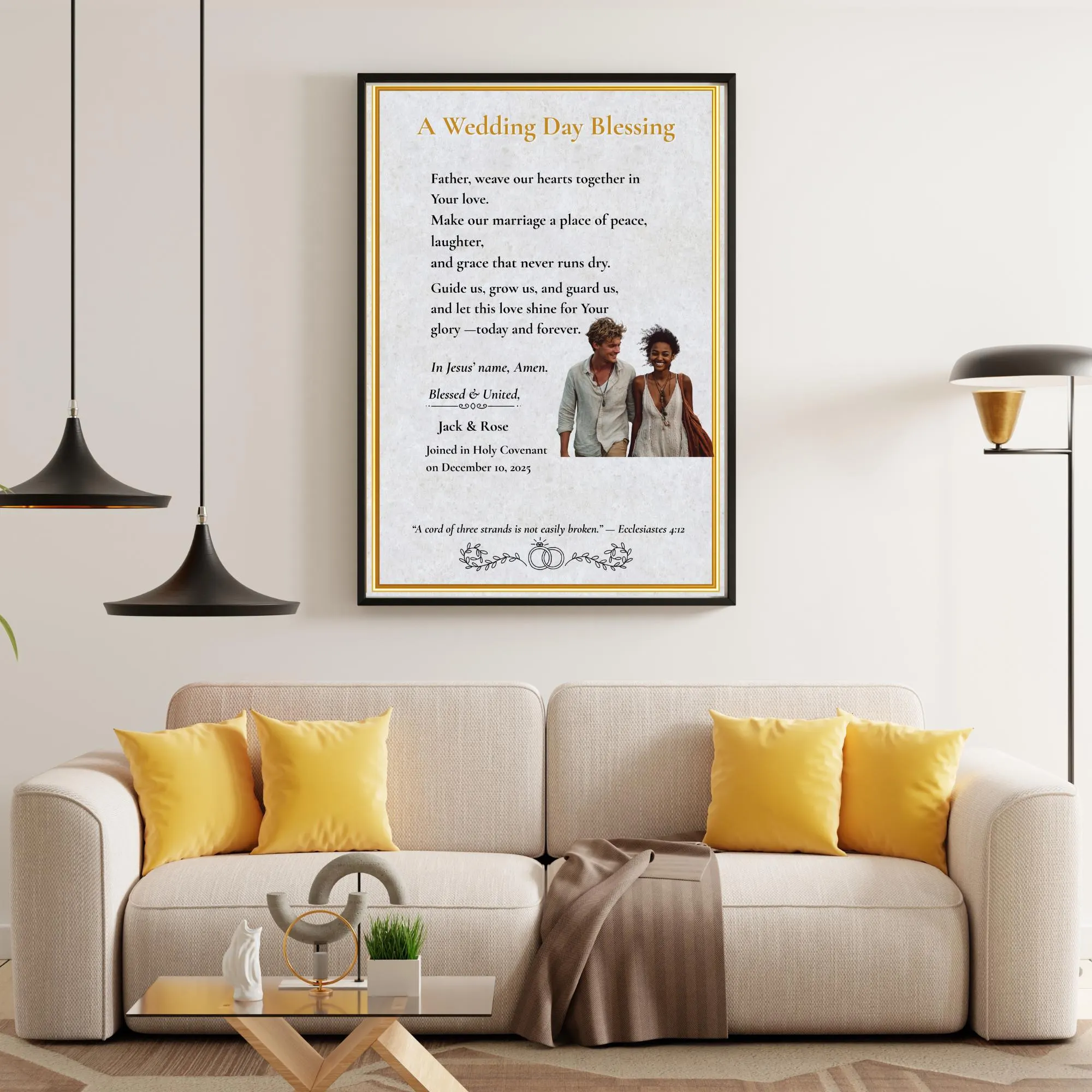 personalized wedding blessing print • christian couple photo (digital download) personalized wedding blessing print • christian couple photo (digital download)