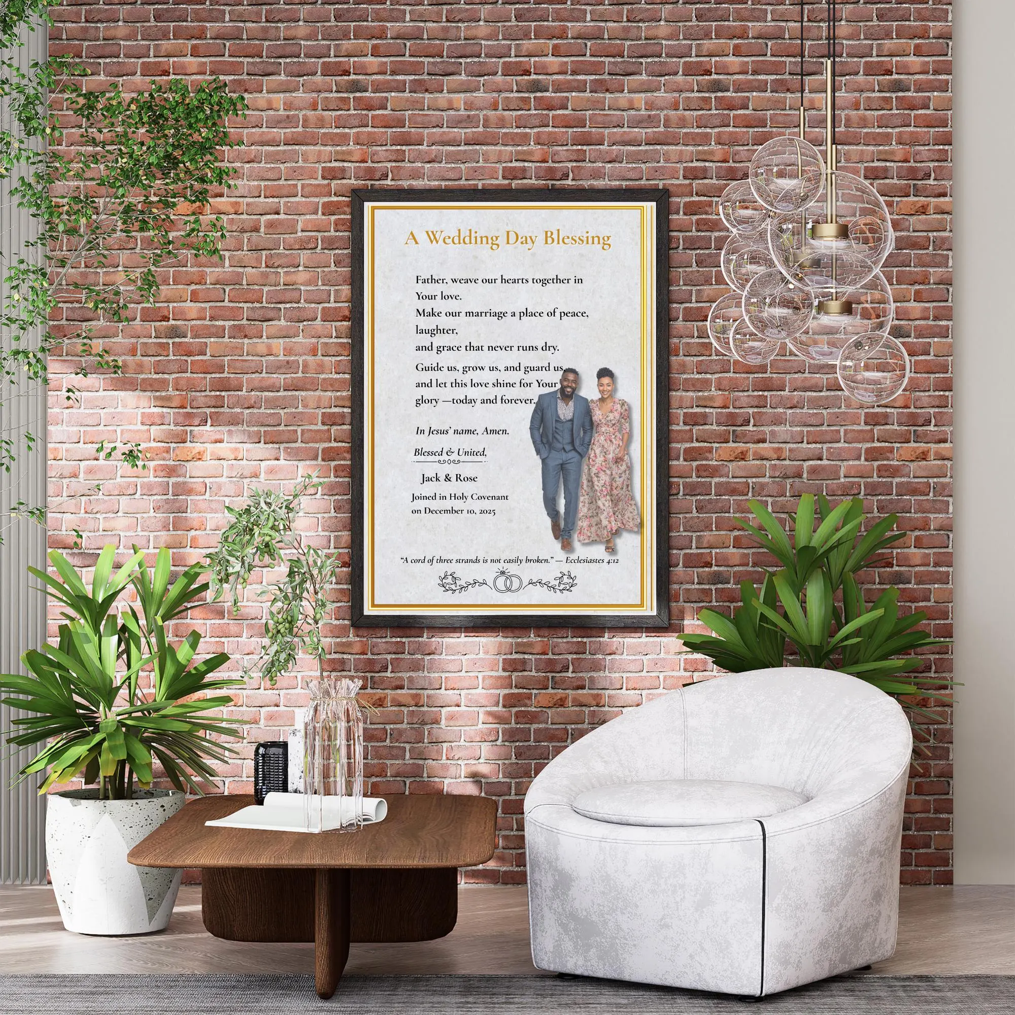 personalized wedding blessing print • christian couple photo (digital download) personalized wedding blessing print • christian couple photo (digital download)