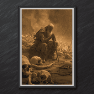 ezekiel in the valley of dry bones | cinematic christian wall art | bible prophecy printable