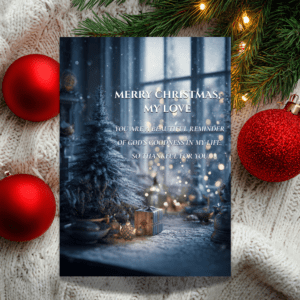 romantic christmas card for boyfriend or girlfriend | christian love printable