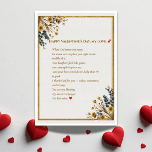 christian valentine’s day card printable | romantic faith message for husband wife | religious love note